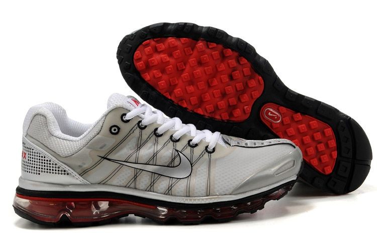 Mens Nike Air Max 2009 Grey White Red